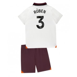 Manchester City Ruben Dias #3 Replika Babytøj Udebanesæt Børn 2023-24 Kortærmet (+ Korte bukser)